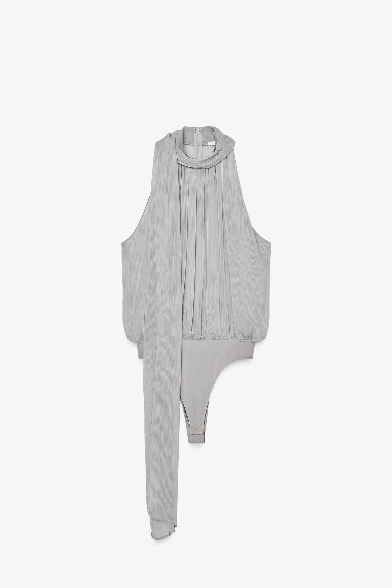 Chiffon Bodysuit with Tie