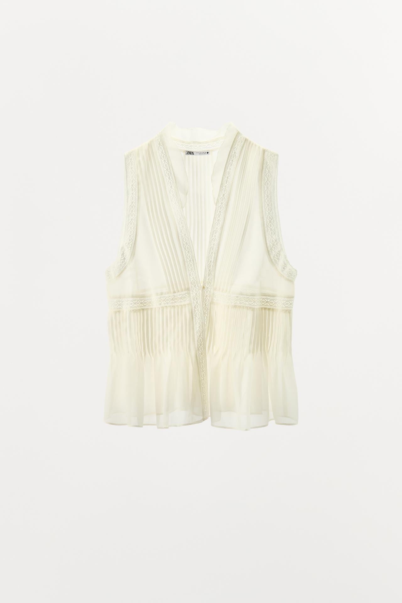 Pleated Lace Top