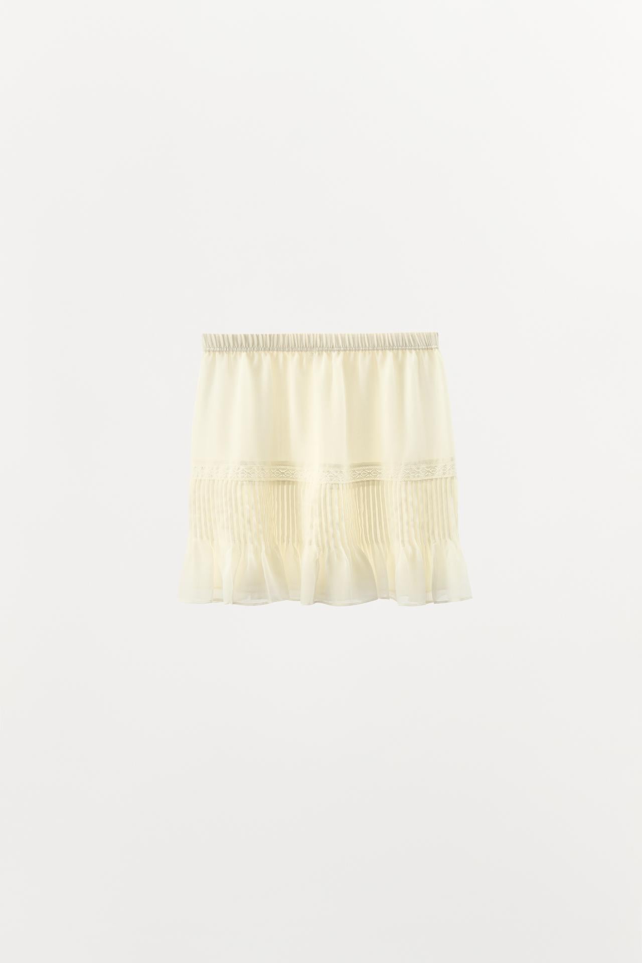 Lace Pleated Skirt