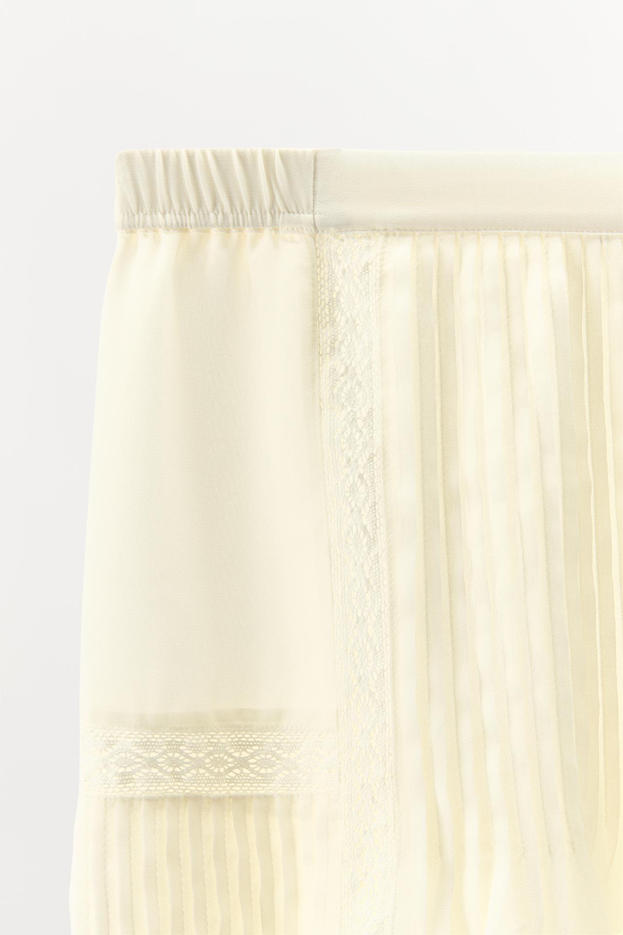Lace Pleated Skirt