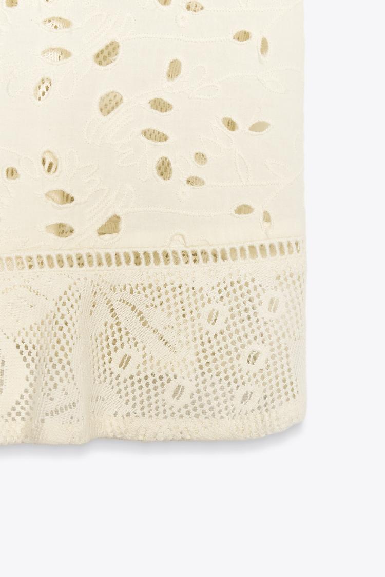 ZW Collection Patchwork Embroidered Top