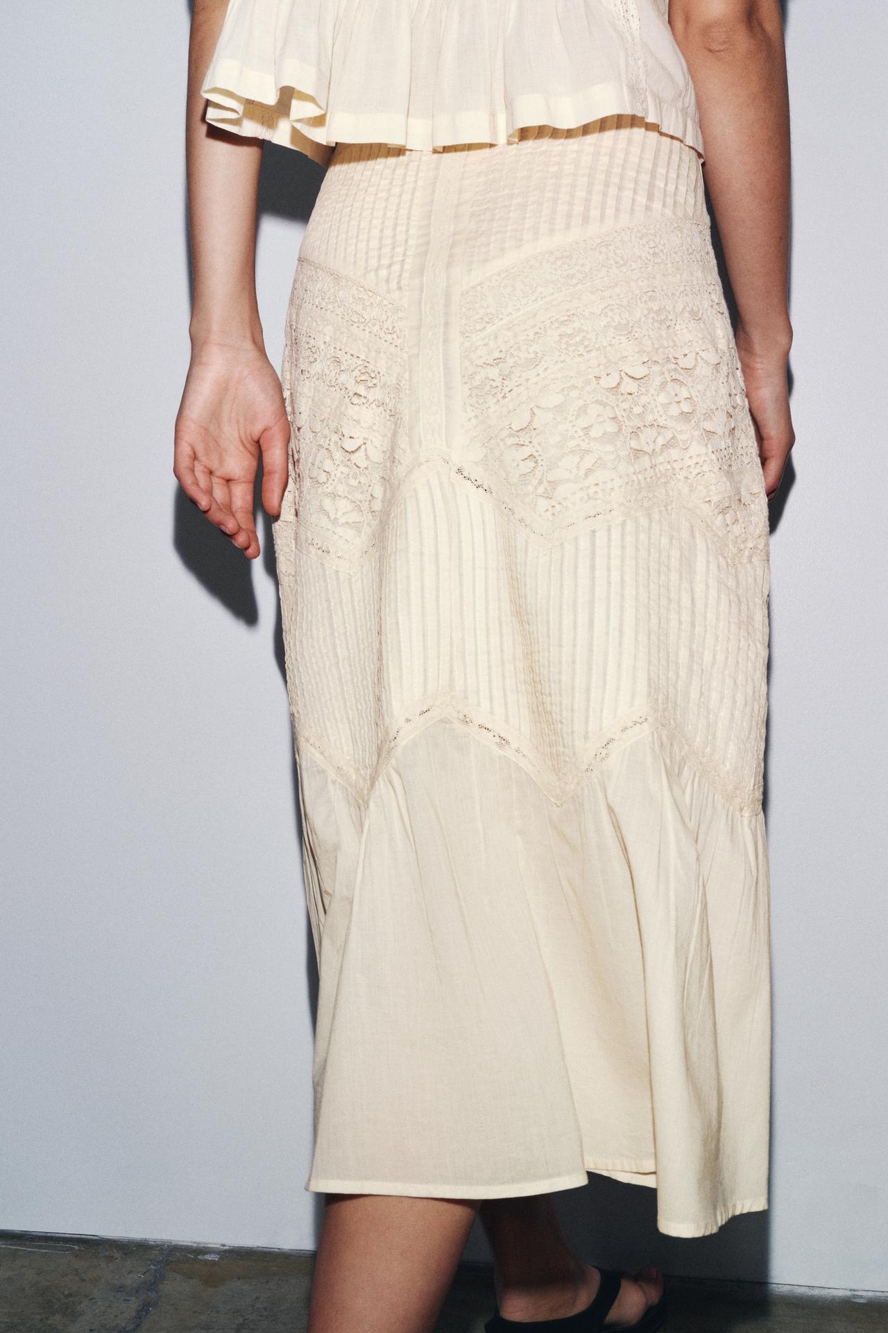 ZW Collection Lace Midi Skirt