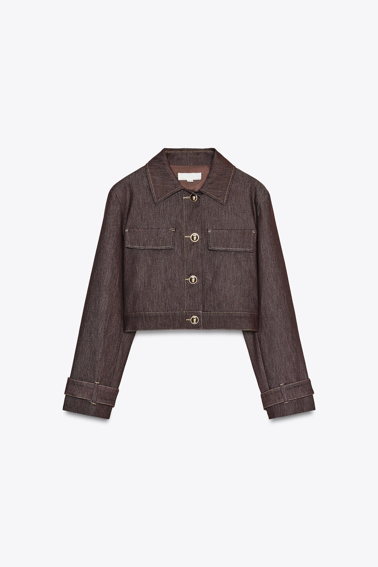 Contrast Stitching Short Jacket
