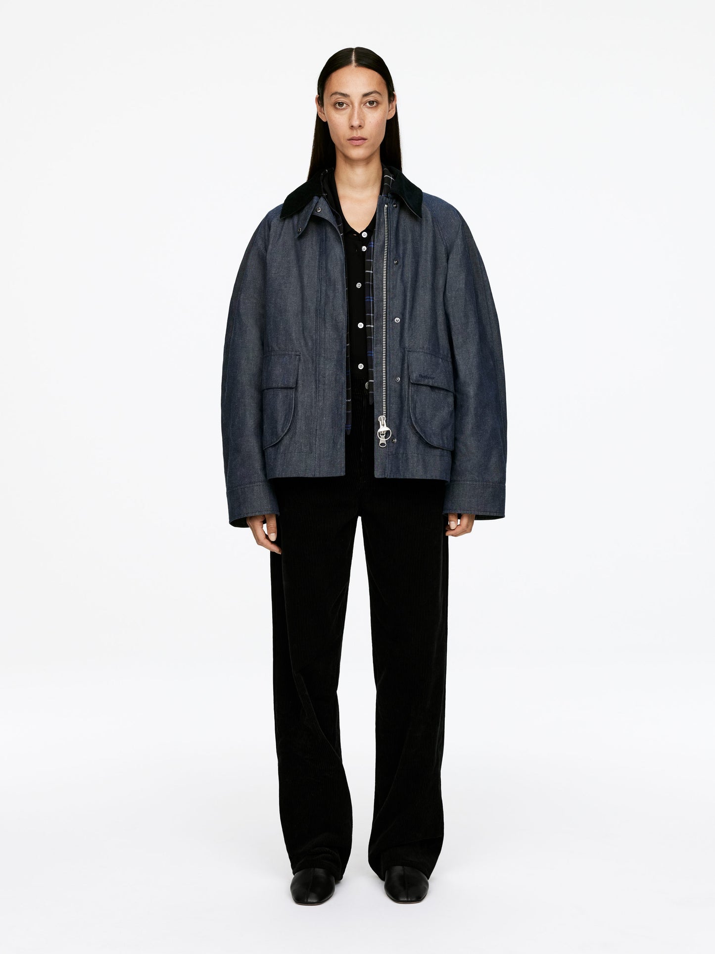 ARKET and Barbour Dry-Waxed Denim Jacket