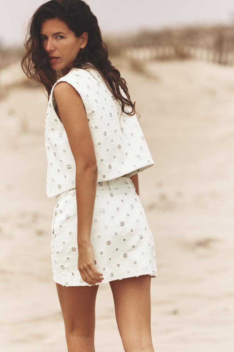 Short Sequin Waistcoat