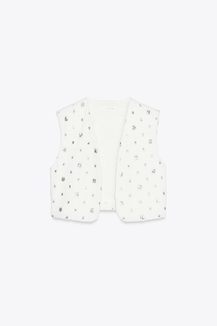 Short Sequin Waistcoat