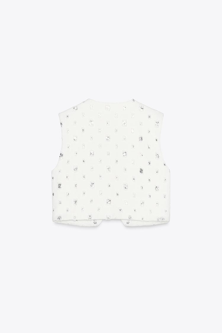 Short Sequin Waistcoat