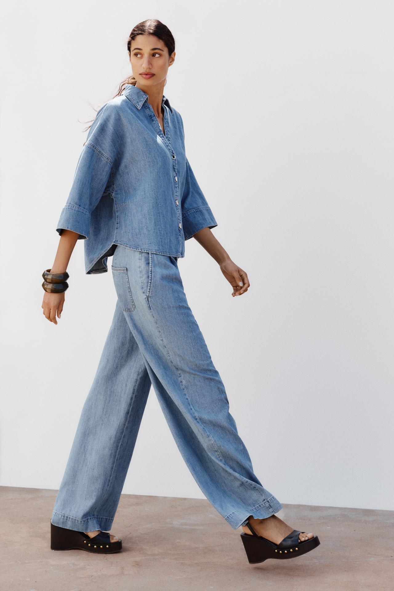 Z1975 wide-leg high-rise jeans with darts