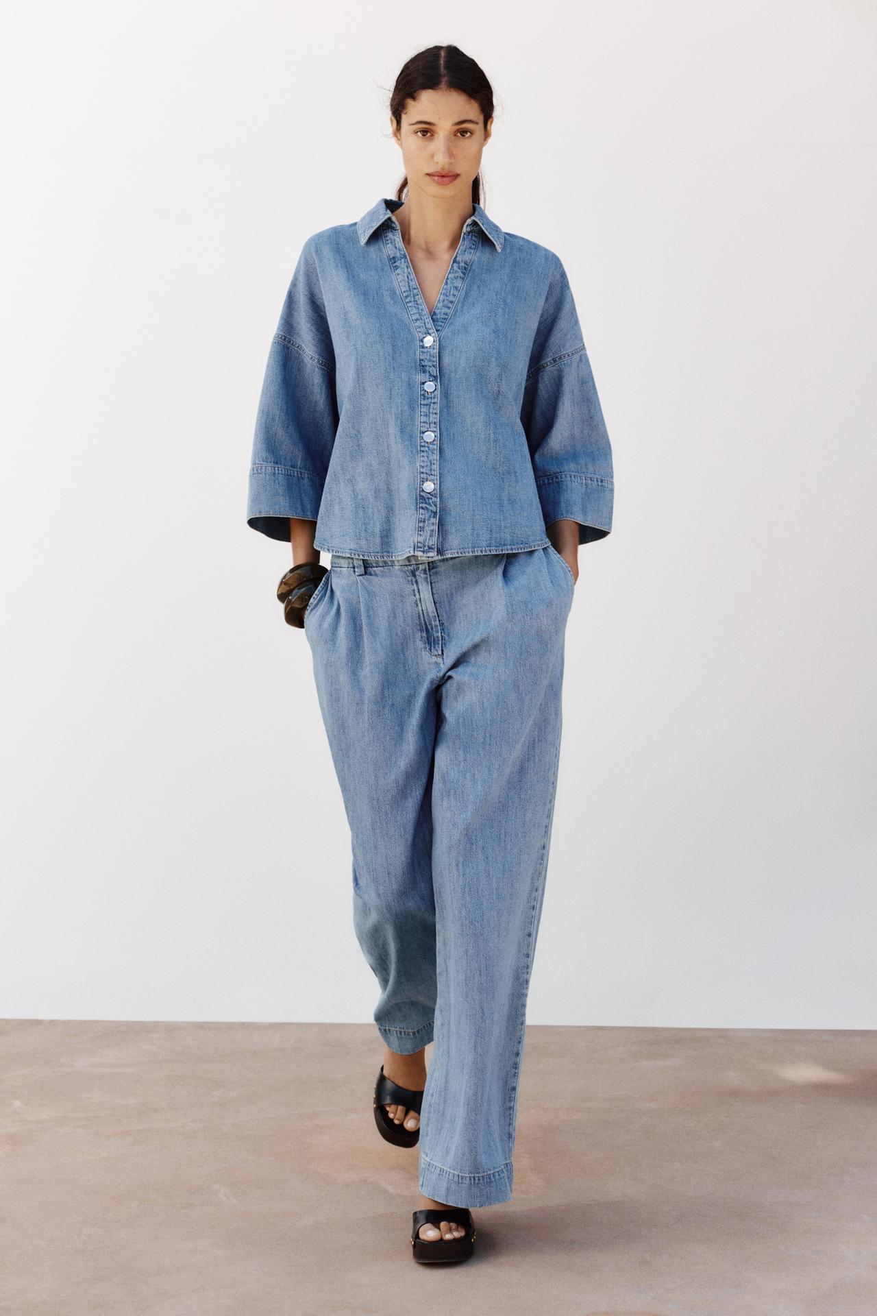 Z1975 wide-leg high-rise jeans with darts
