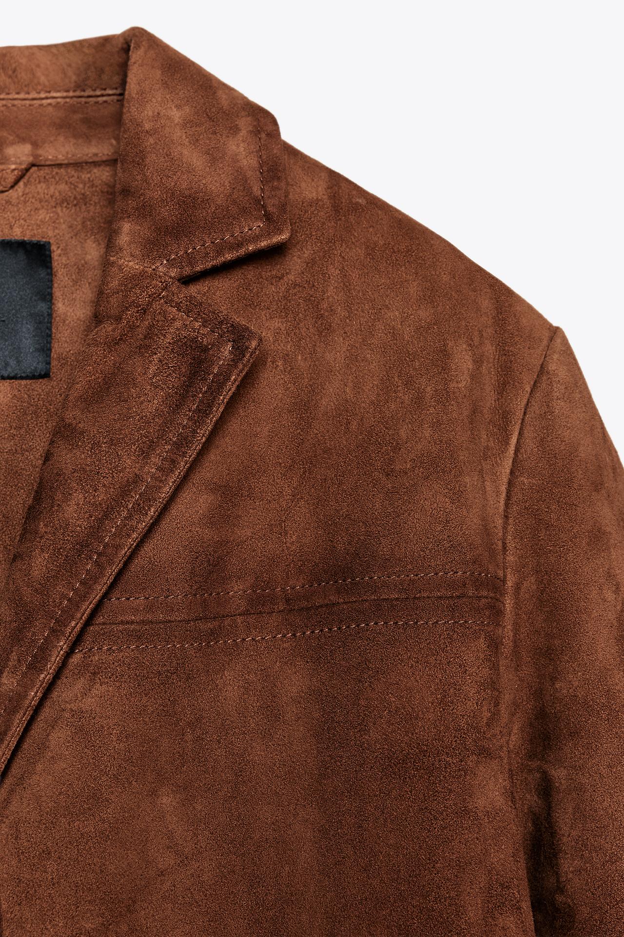 Oversized 100% Suede Blazer ZW Collection Limited Edition