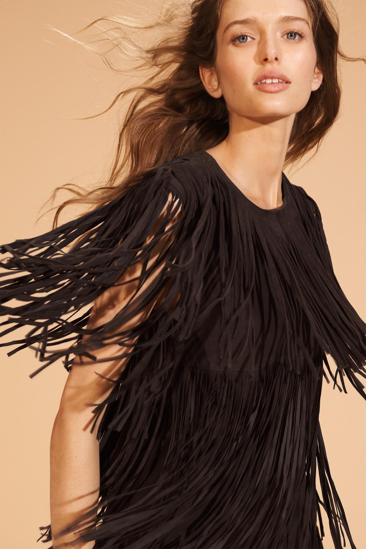 Limited Edition Suede Leather Fringe Dress