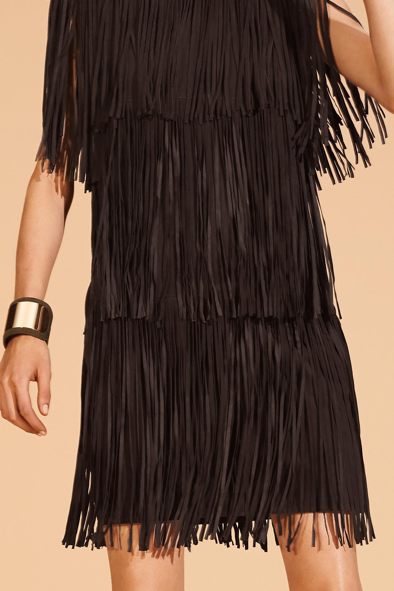 Limited Edition Suede Leather Fringe Dress