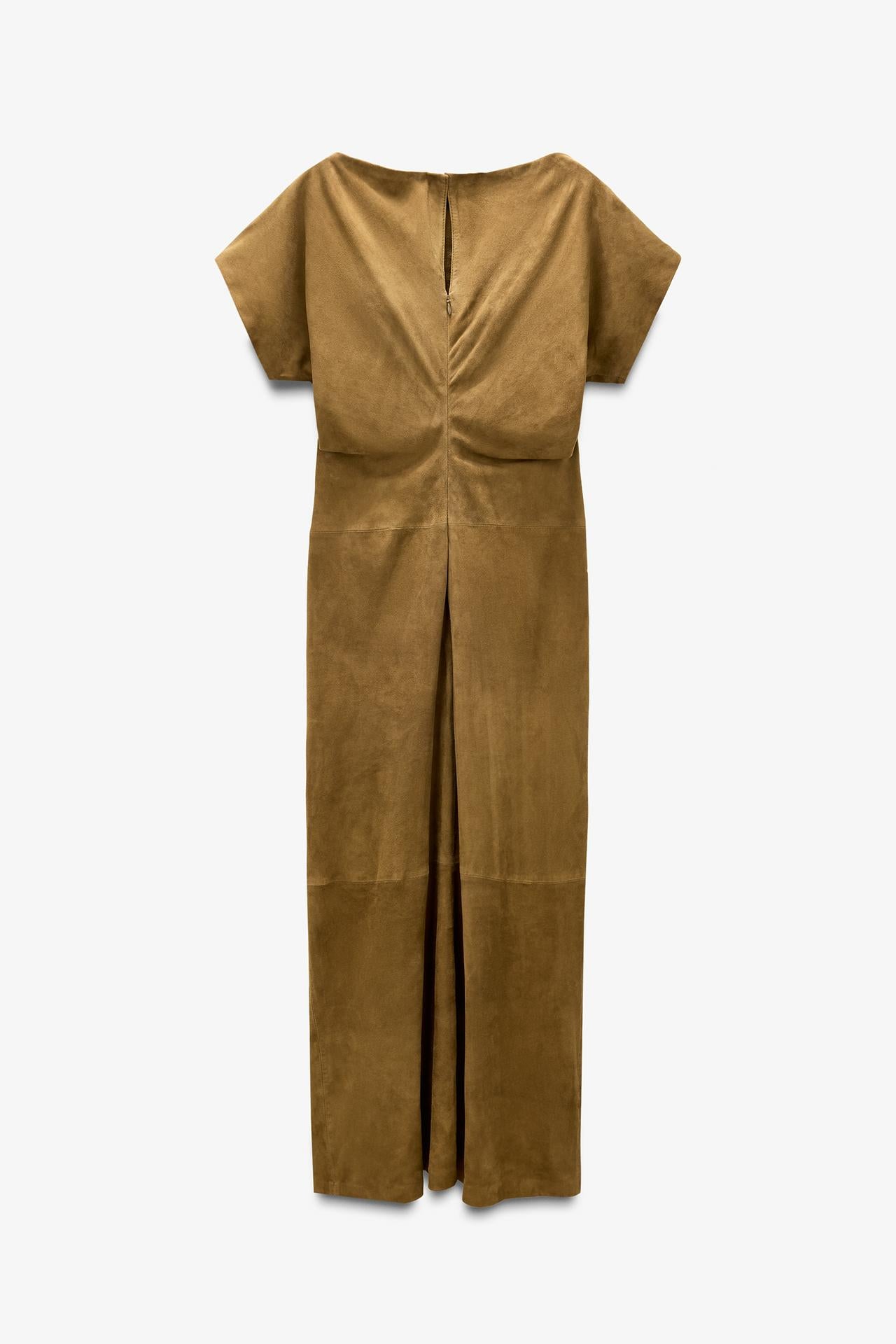 Limited Edition Draped Suede Leather Dress