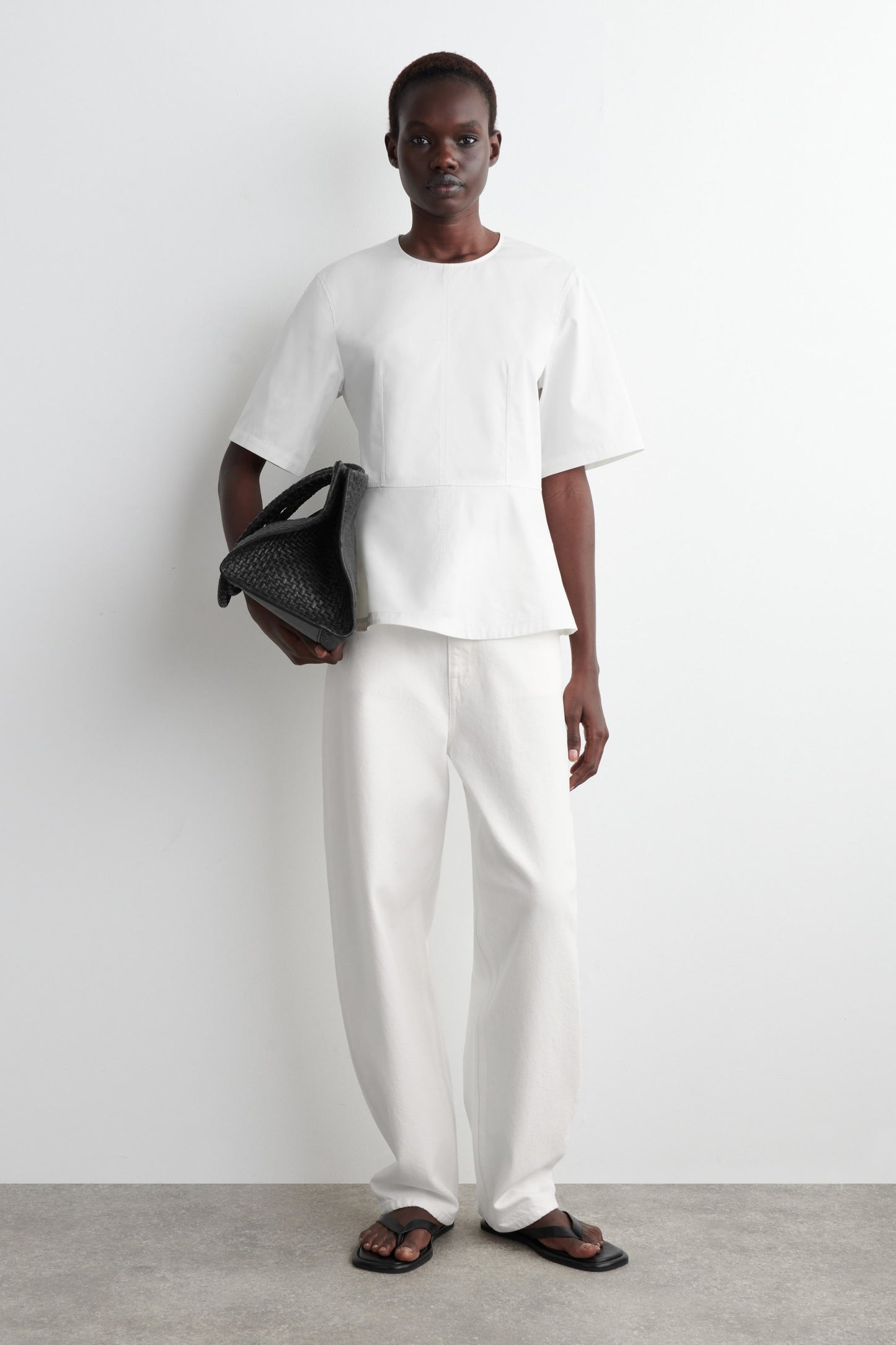 Cotton Peplum Top
