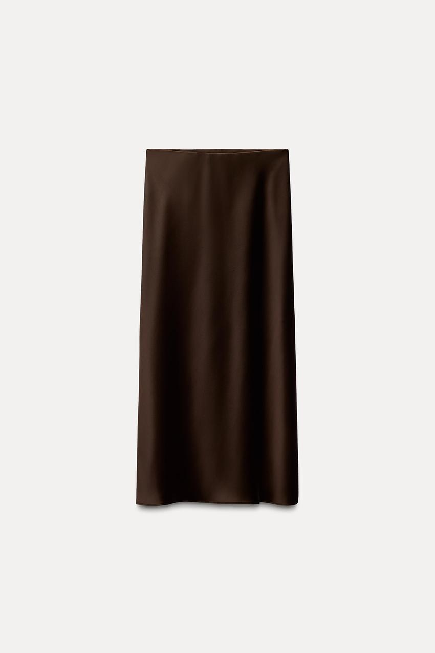 Satin Midi Skirt