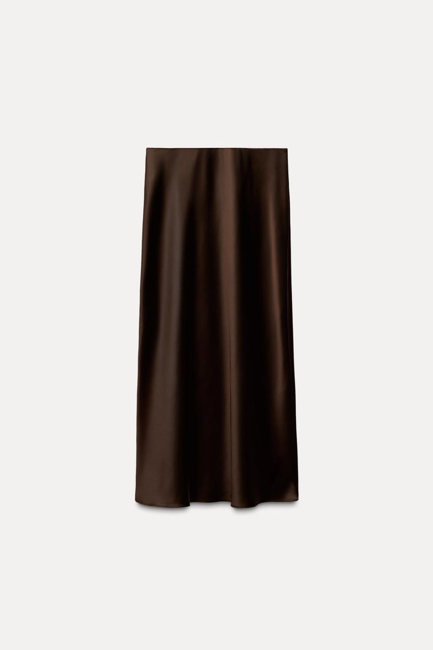 Satin Midi Skirt