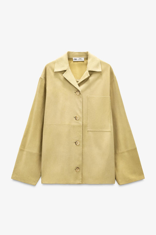 Limited Edition Suede Leather Pocket Shirt