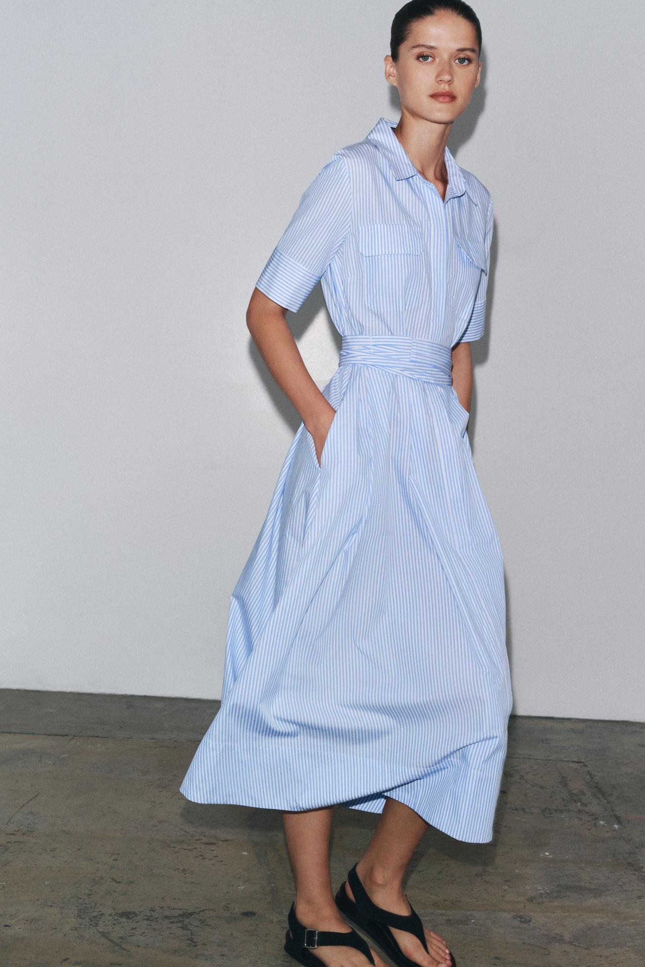 ZW Collection Poplin Shirt Dress