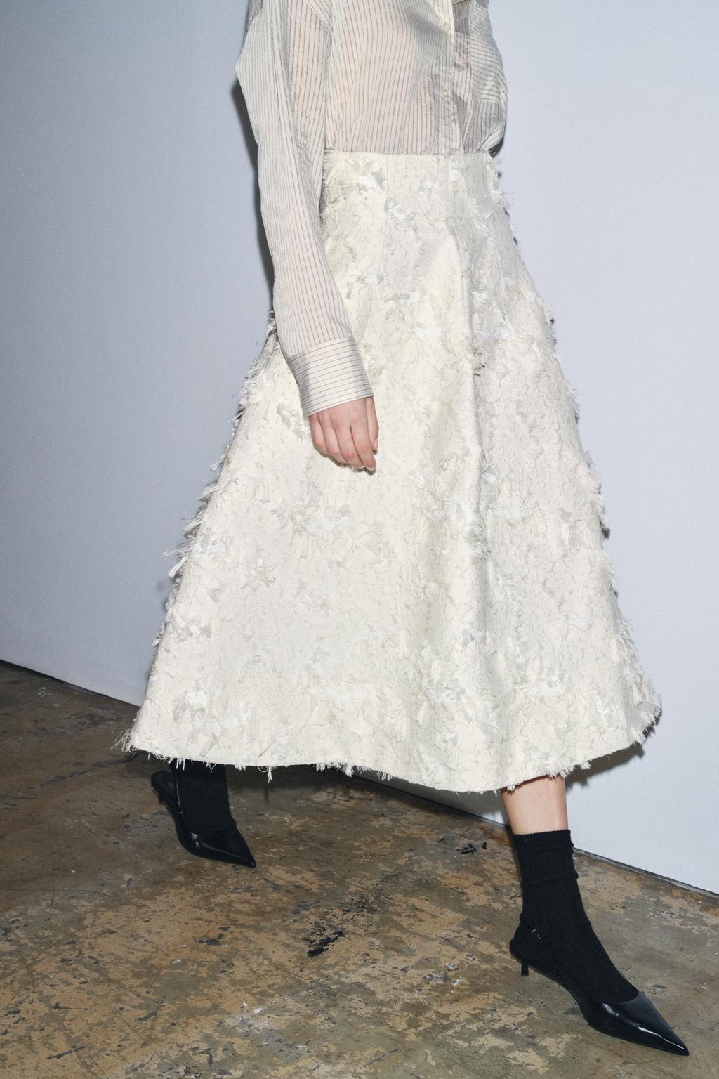 Zw Collection Structured Midi Skirt
