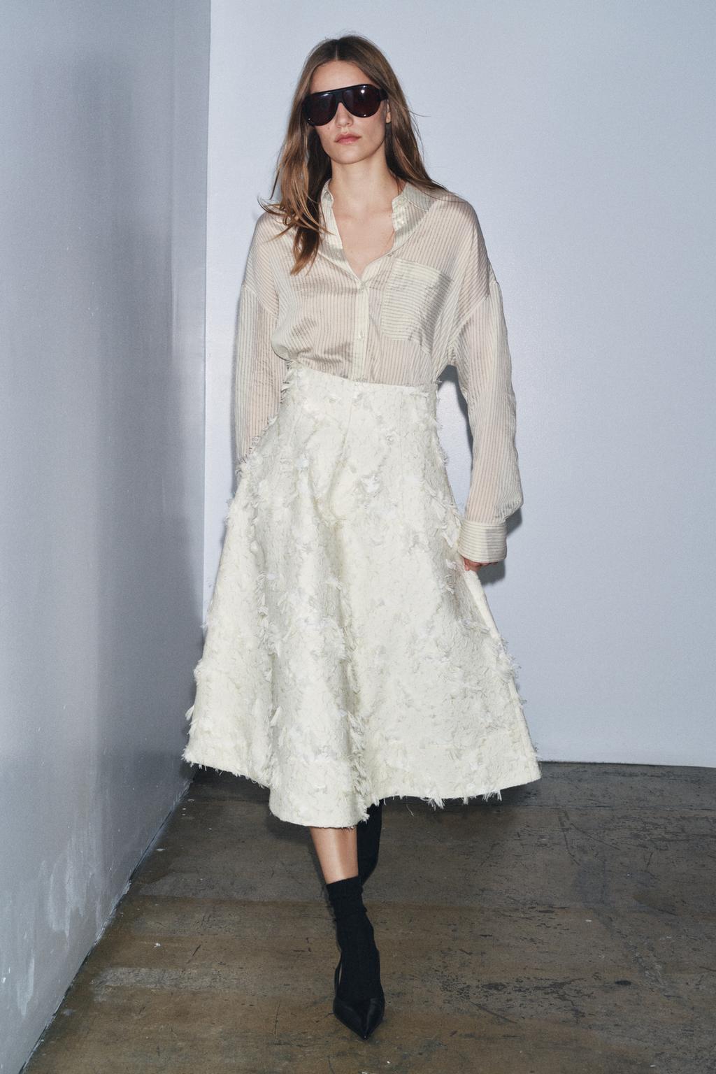 Zw Collection Structured Midi Skirt