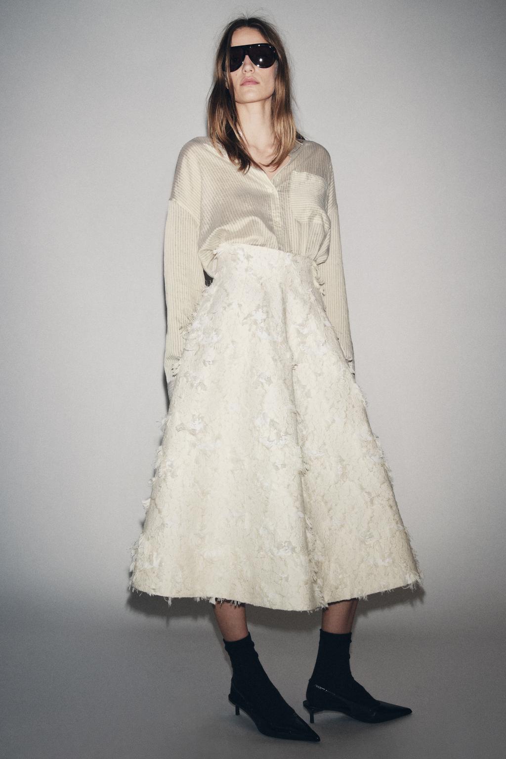 Zw Collection Structured Midi Skirt