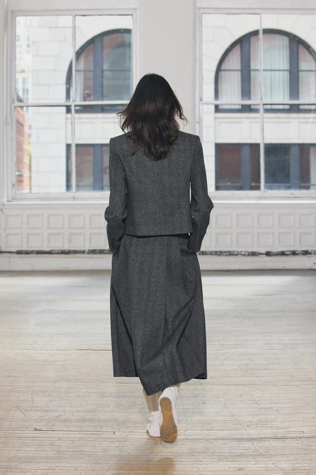ZW Collection Box Pleat Midi Skirt