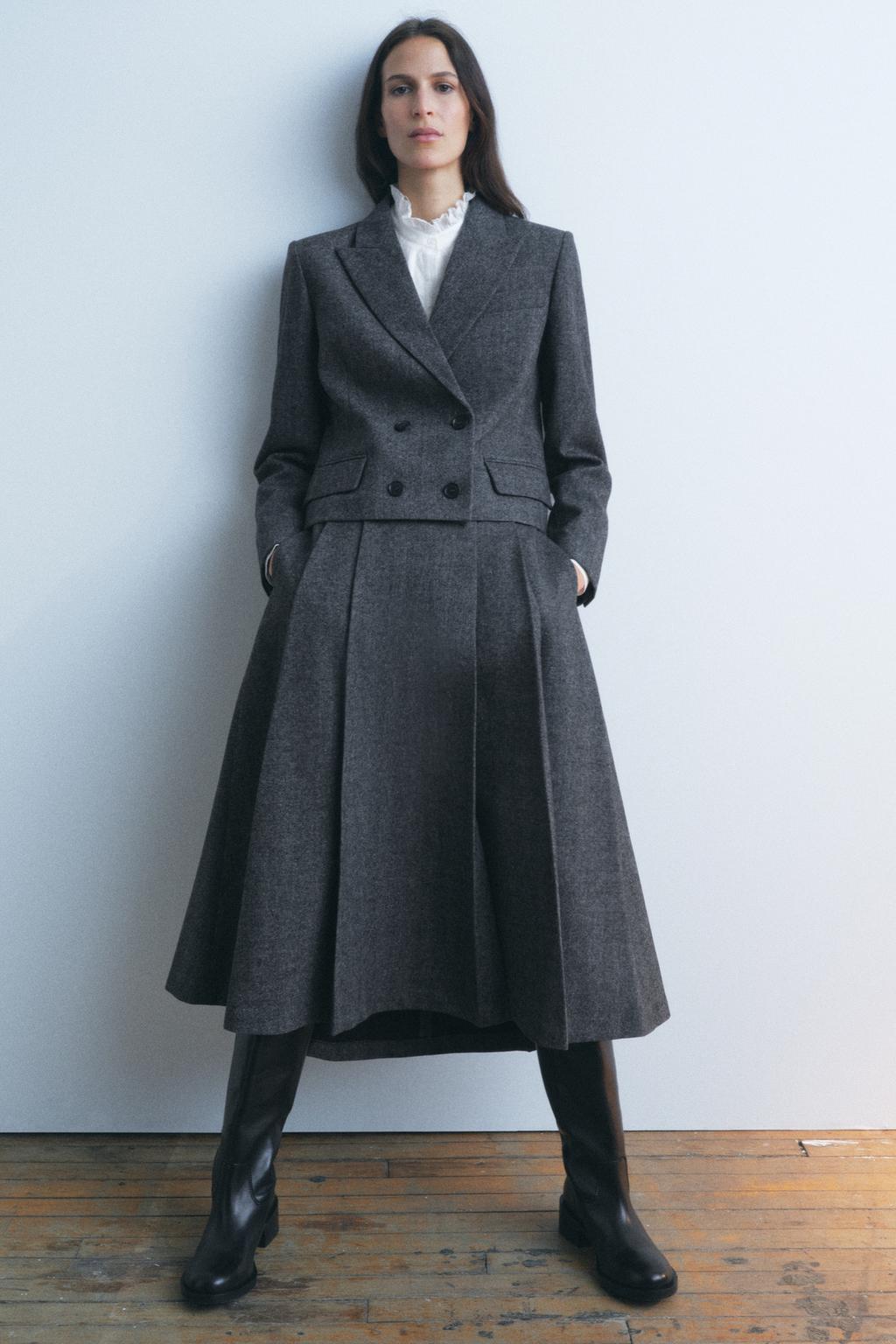 ZW Collection Box Pleat Midi Skirt