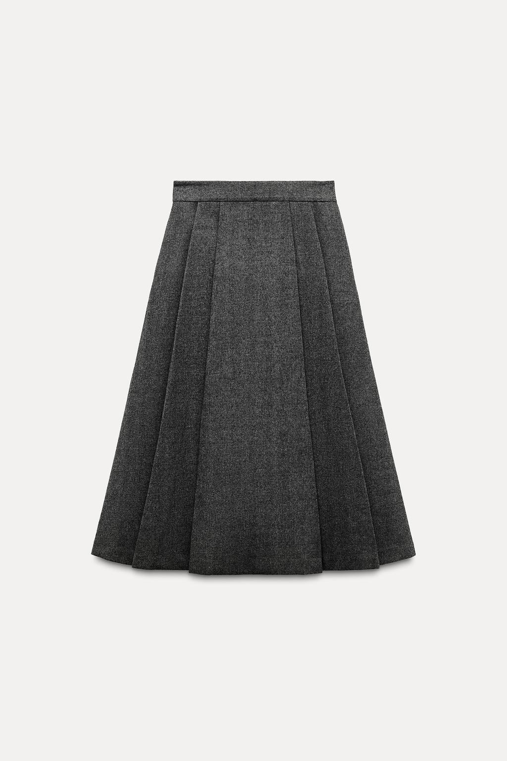ZW Collection Box Pleat Midi Skirt
