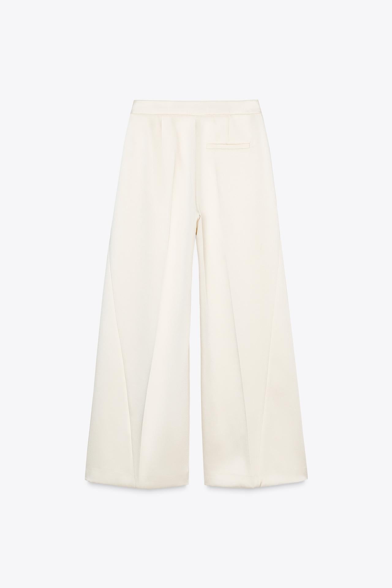 Wide-Leg Satin Trousers
