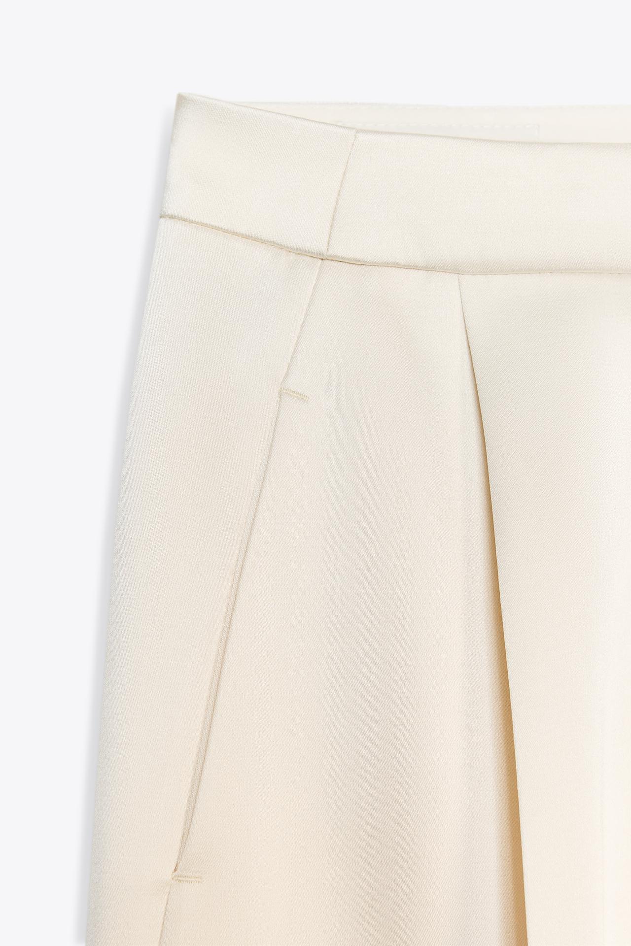 Wide-Leg Satin Trousers