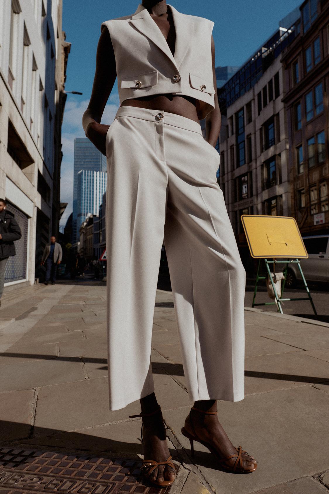 High-Waist Culotte Trousers