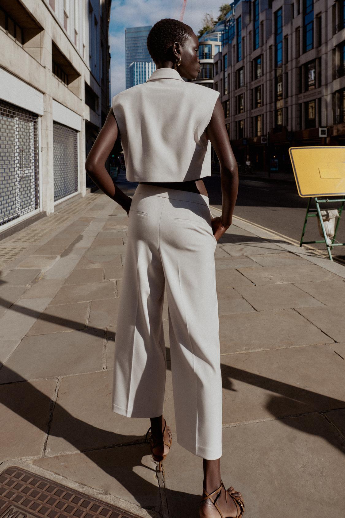 High-Waist Culotte Trousers