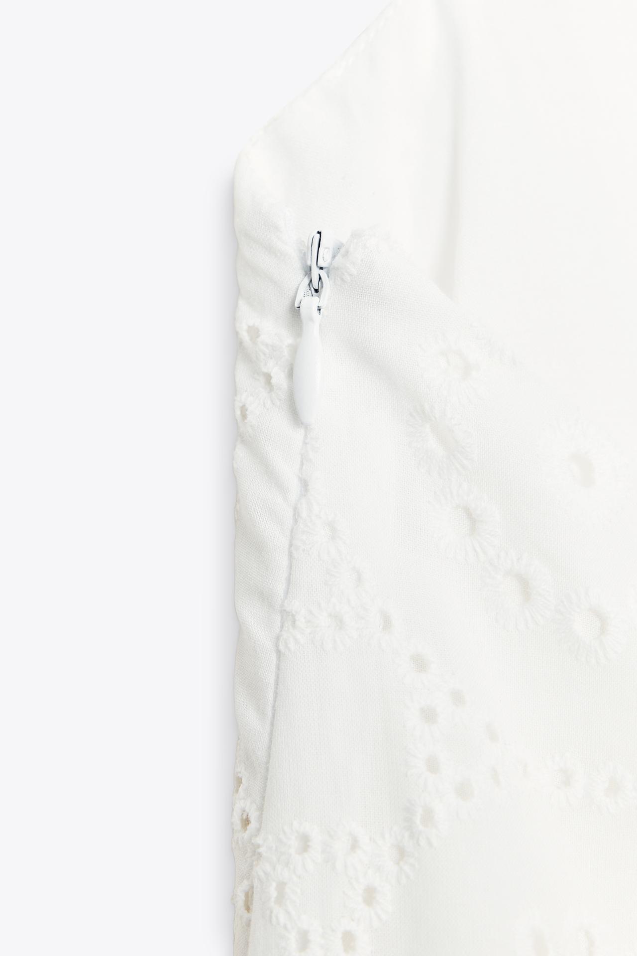 White Broderie Anglaise Halterneck Dress