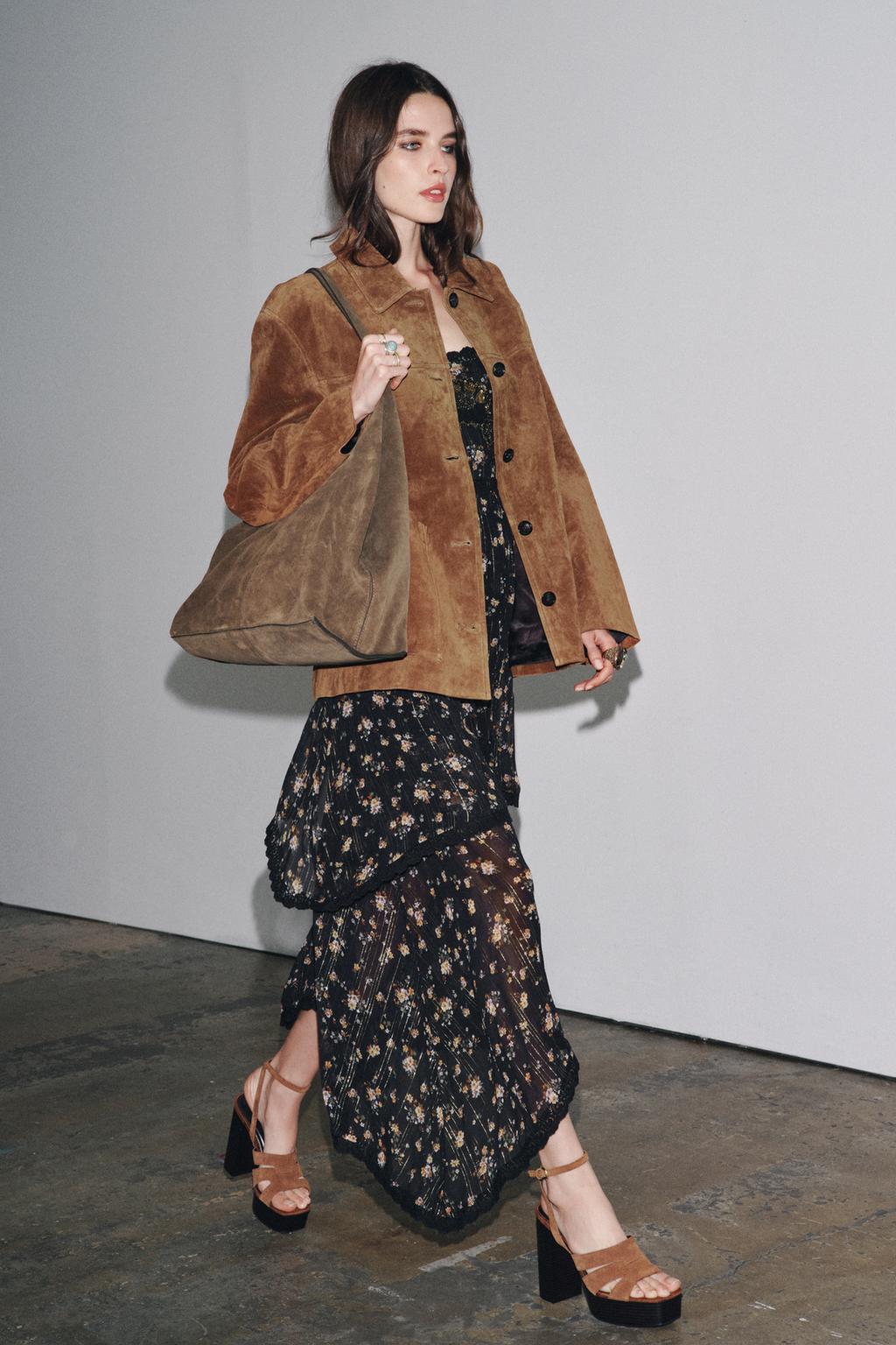 Suede Leather Jacket ZW Collection Limited Edition