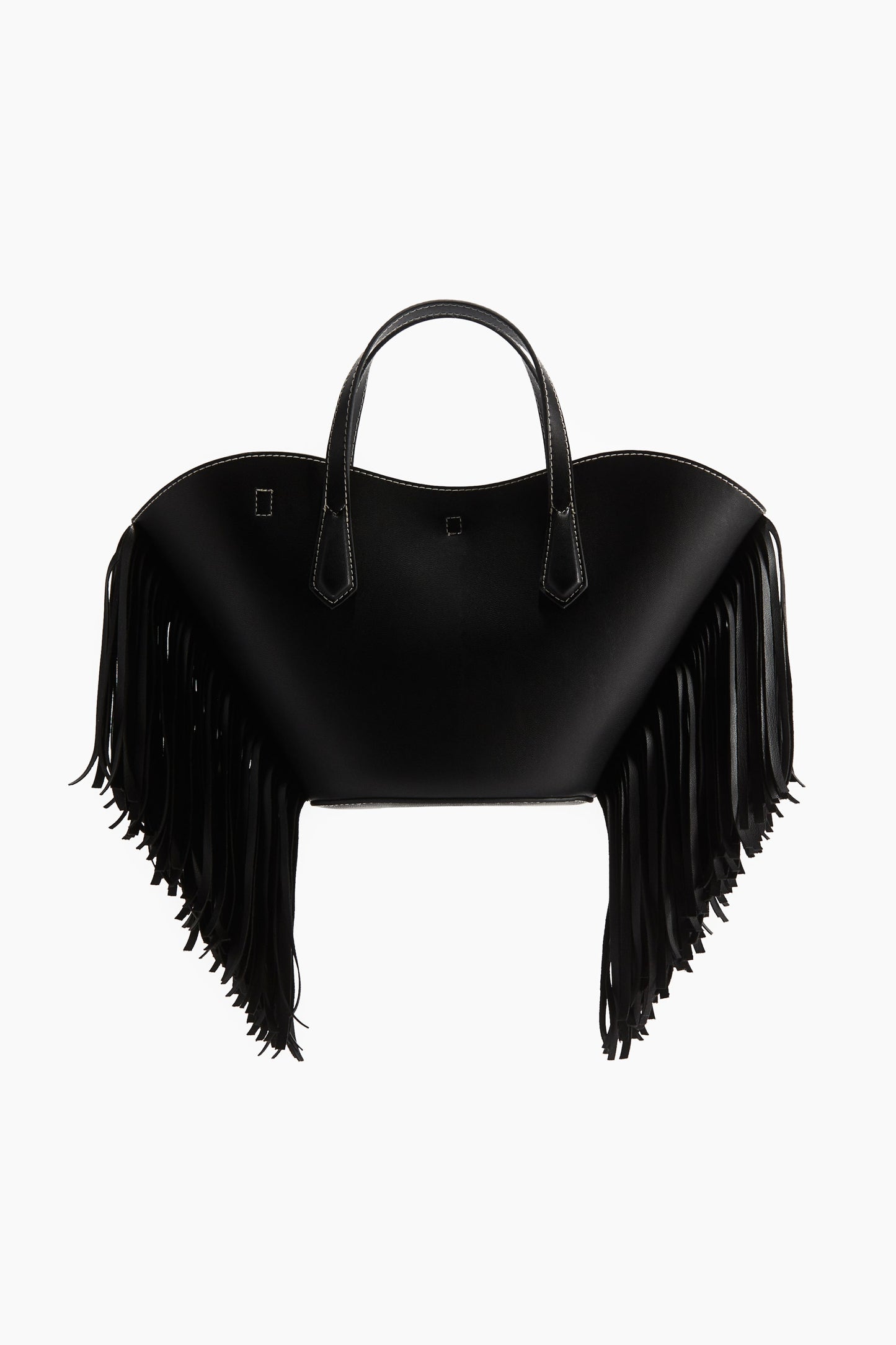 Fringe-trimmed crossbody bag