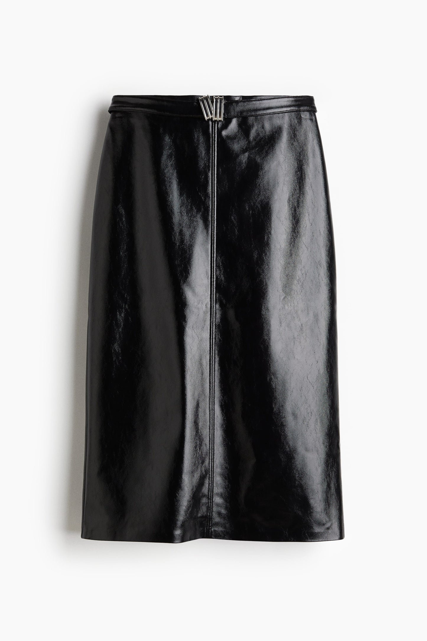 Coated pencil skirt