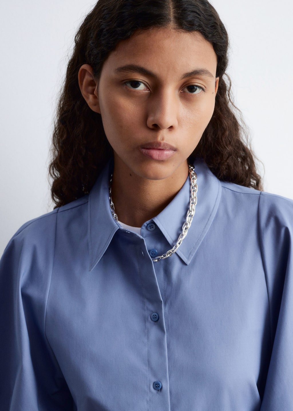Voluminous Balloon-Sleeve Blouse
