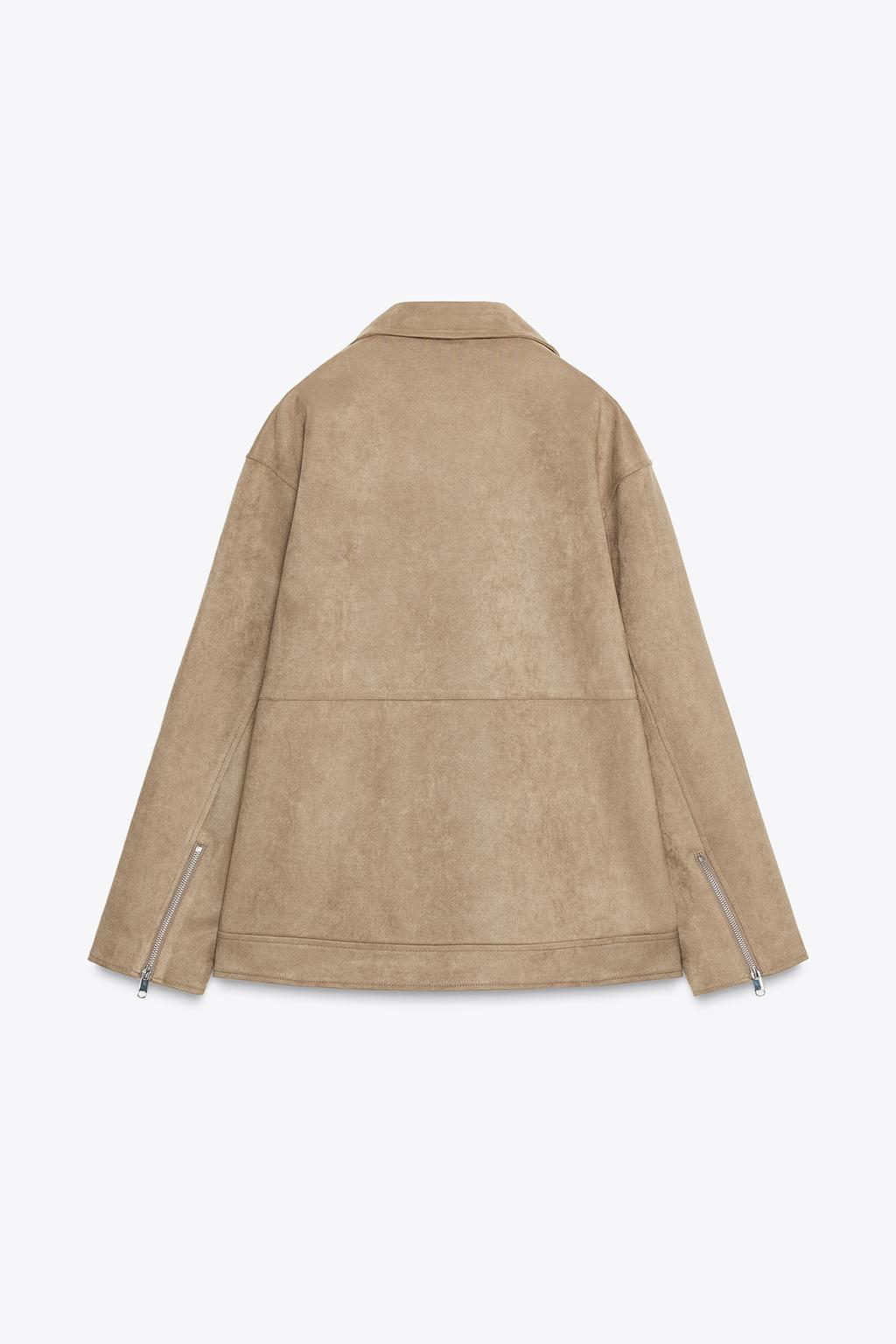 Faux Suede Biker Jacket