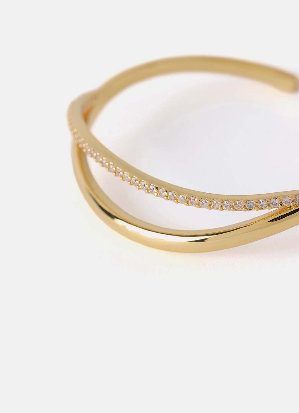 Gold Plated Crystal Cuff Bracelet