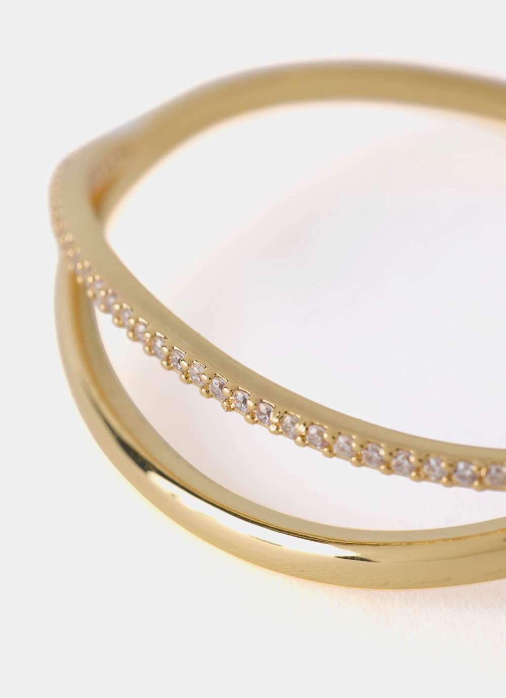 Gold Plated Crystal Cuff Bracelet