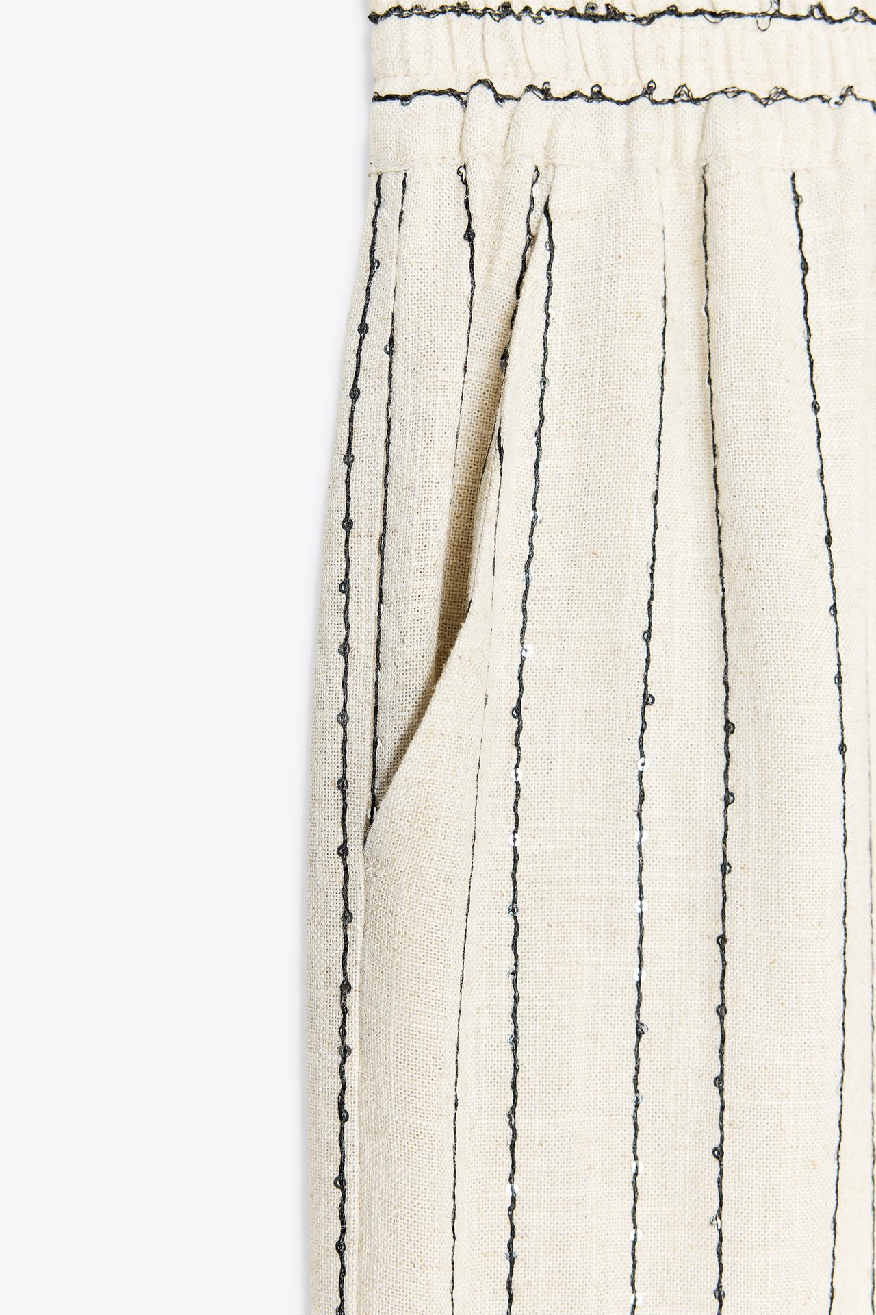 Striped Sequin Trousers