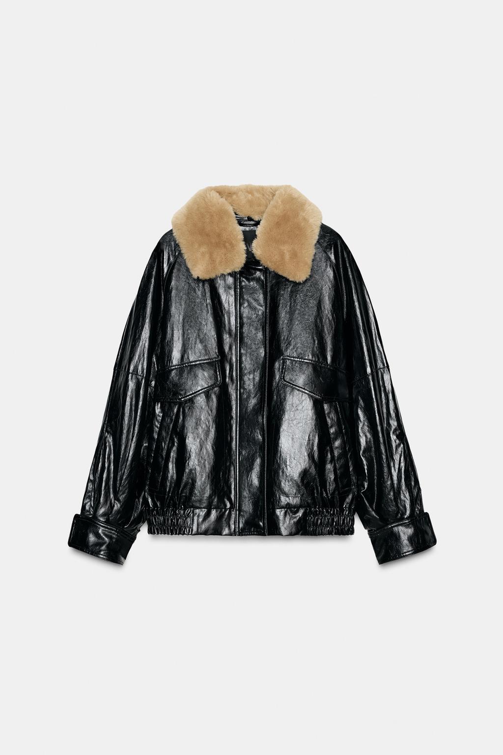 Faux Fur Collar Jacket Zw Collection