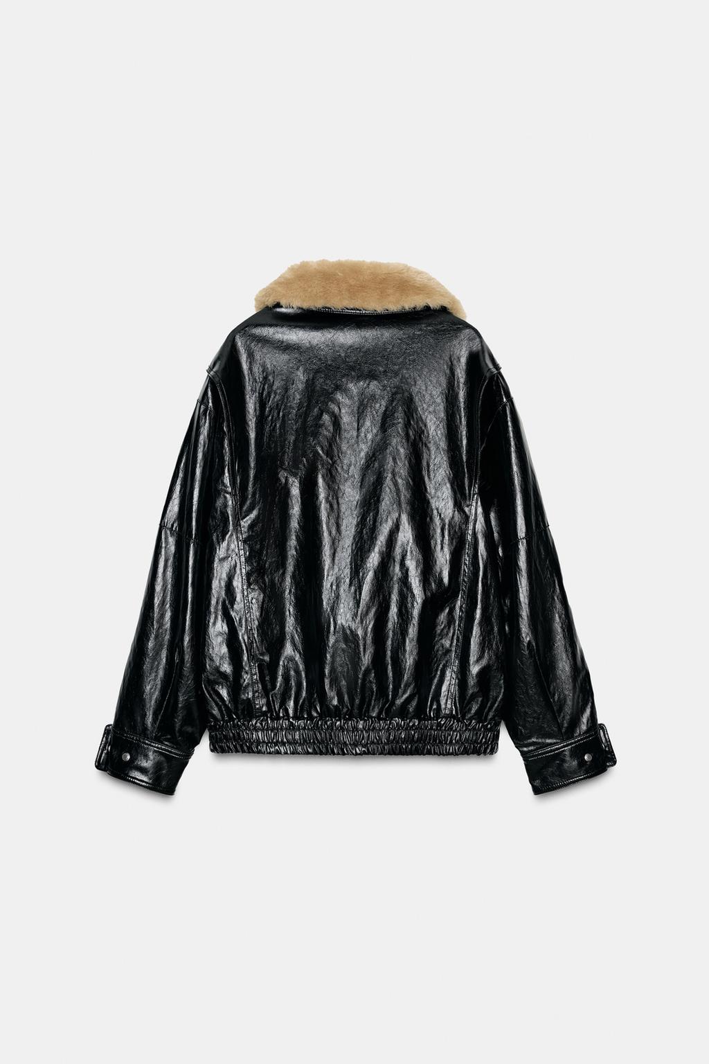 Faux Fur Collar Jacket Zw Collection
