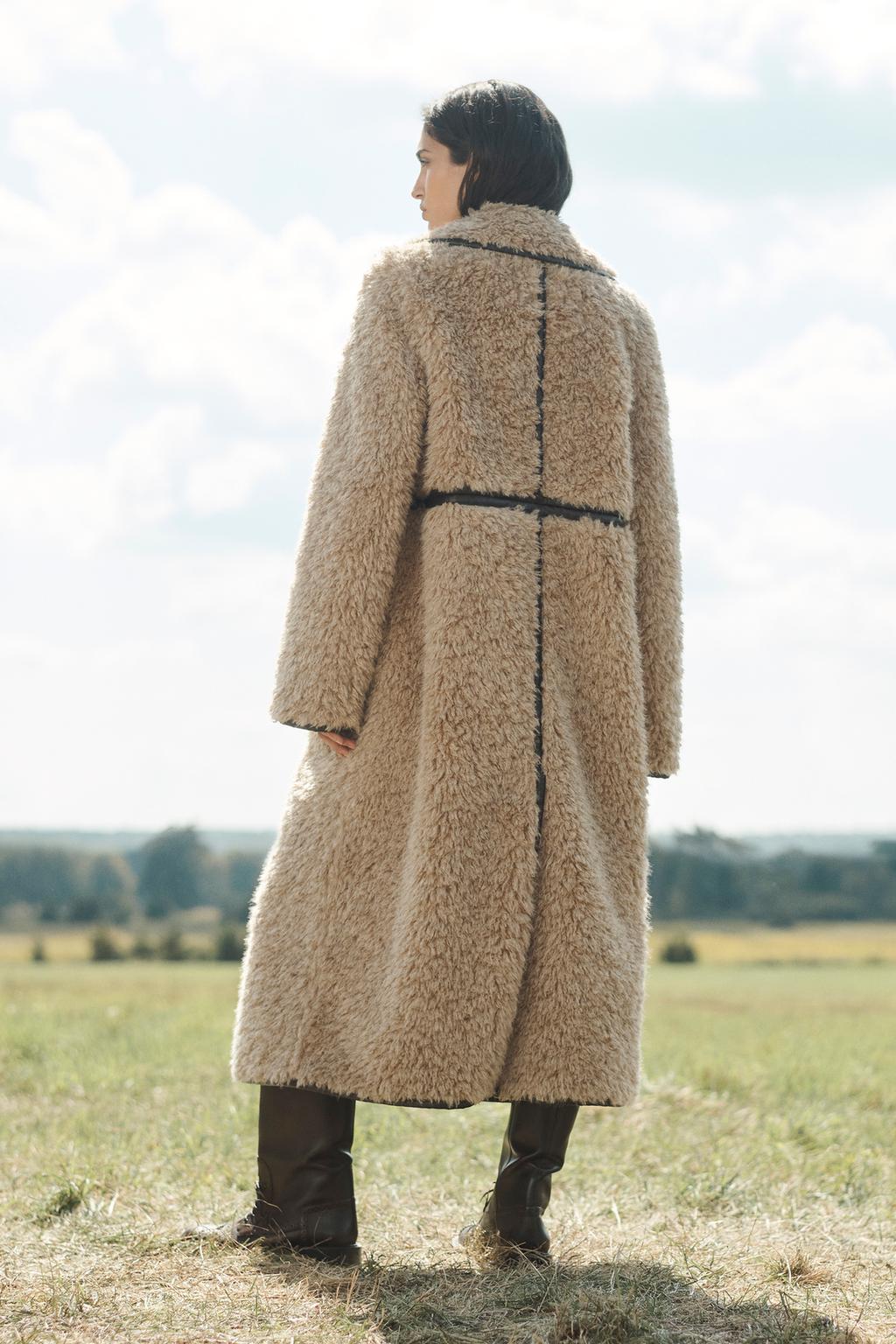 Long Faux Shearling Coat - Limited Edition