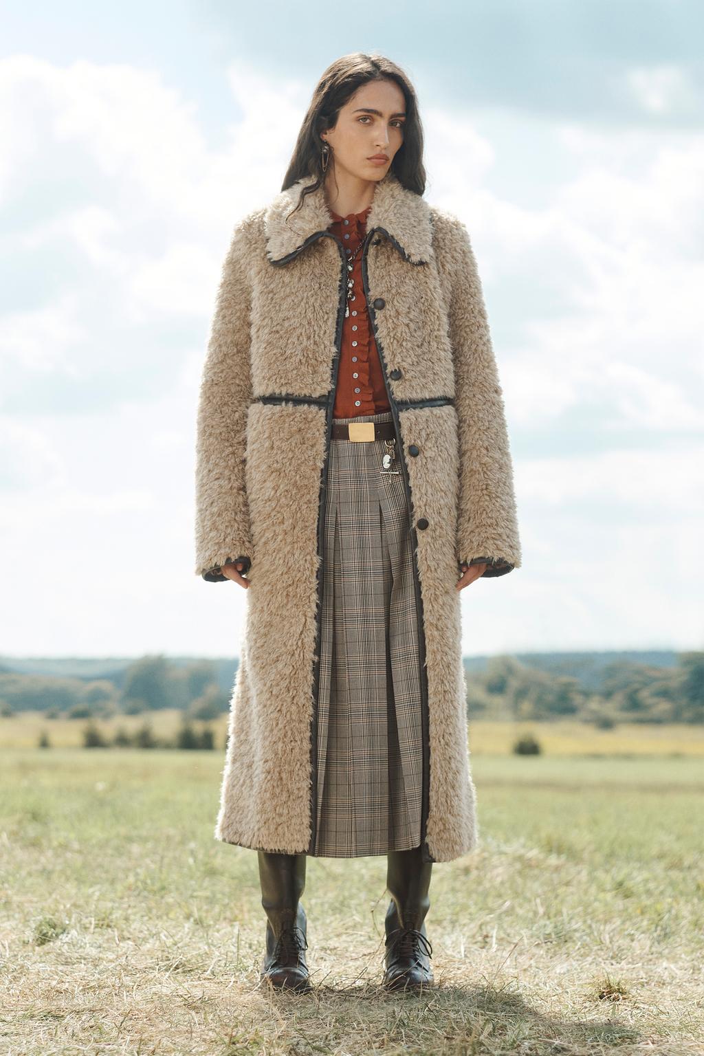 Long Faux Shearling Coat - Limited Edition