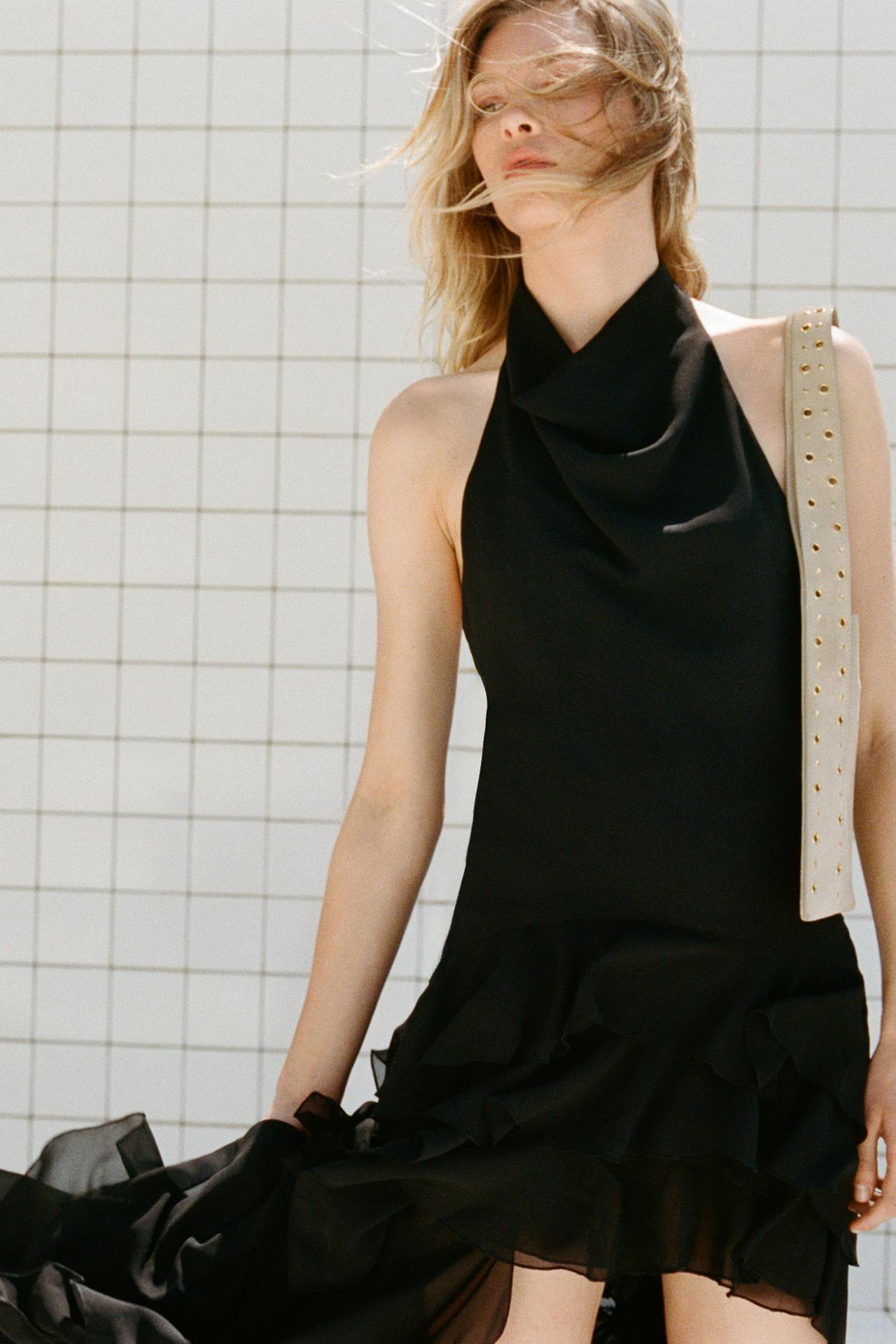 Halter Ruffle Long Dress