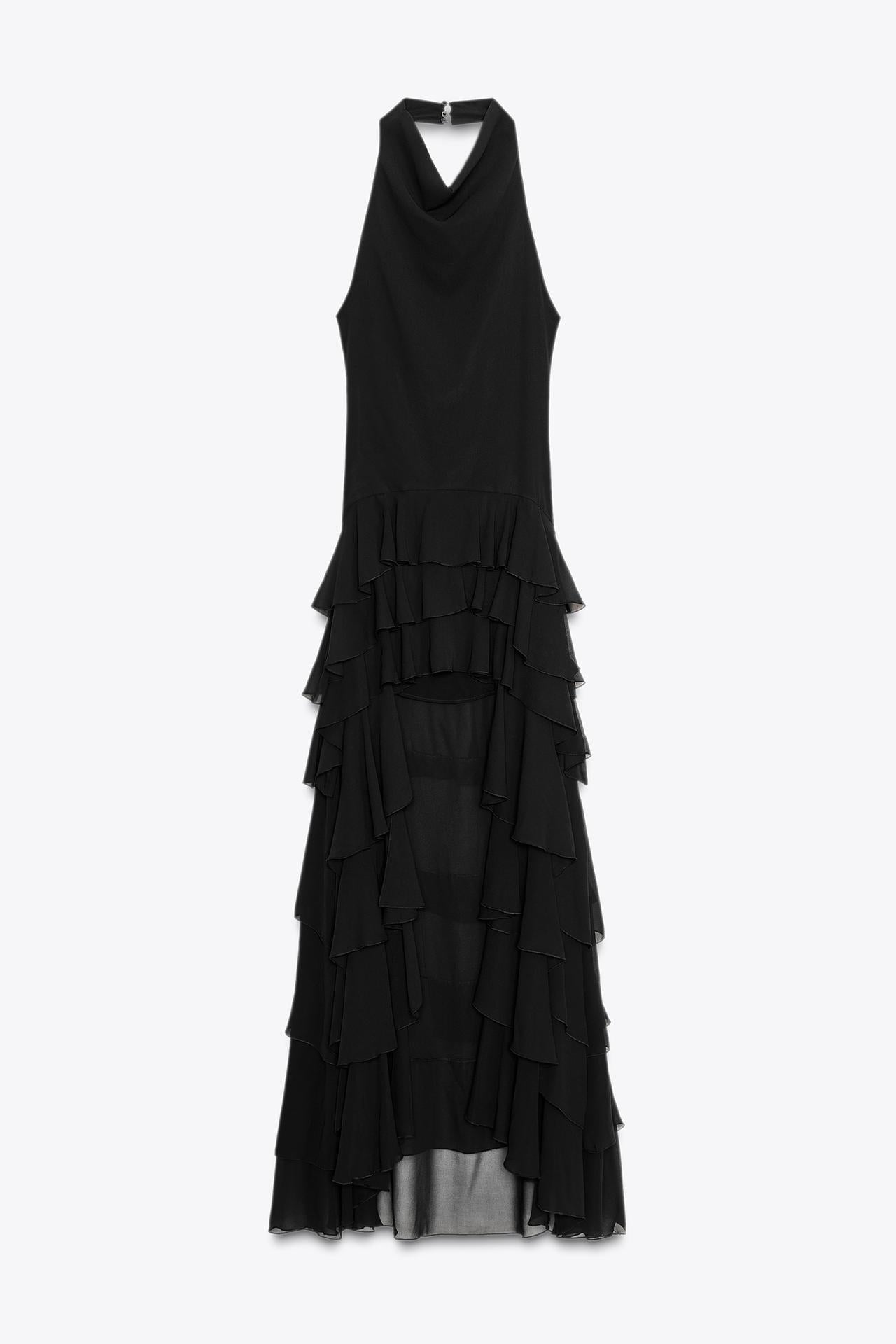 Halter Ruffle Long Dress