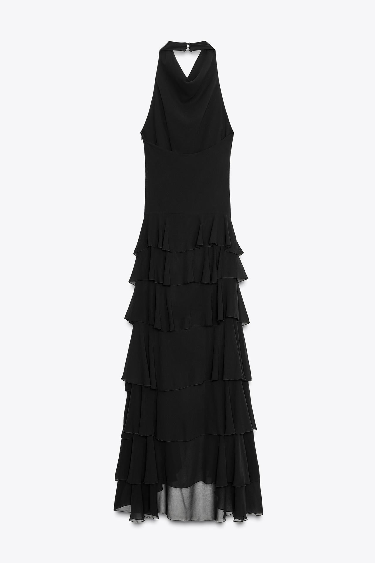 Halter Ruffle Long Dress