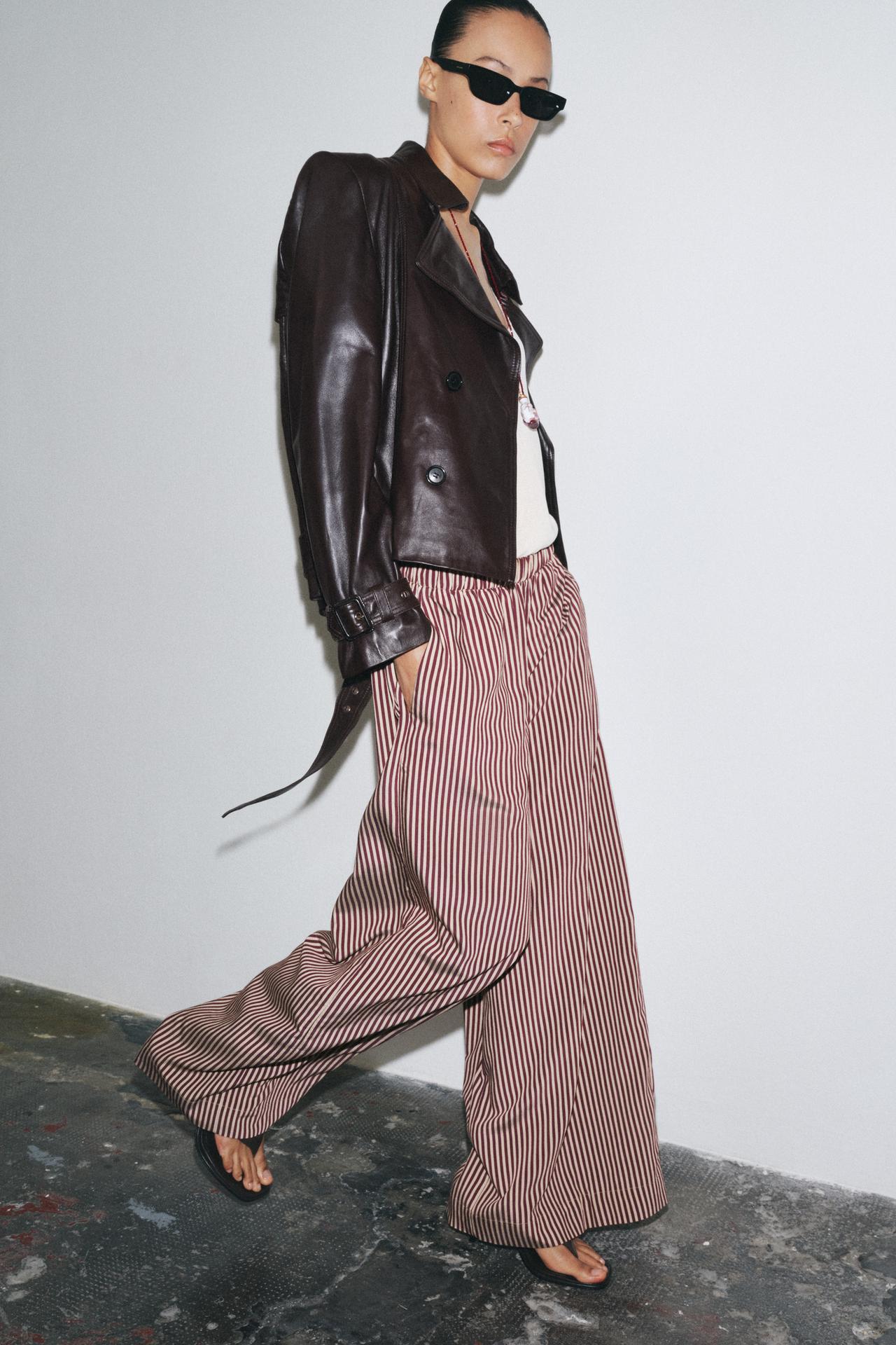 ZW Collection Striped Flowing Trousers