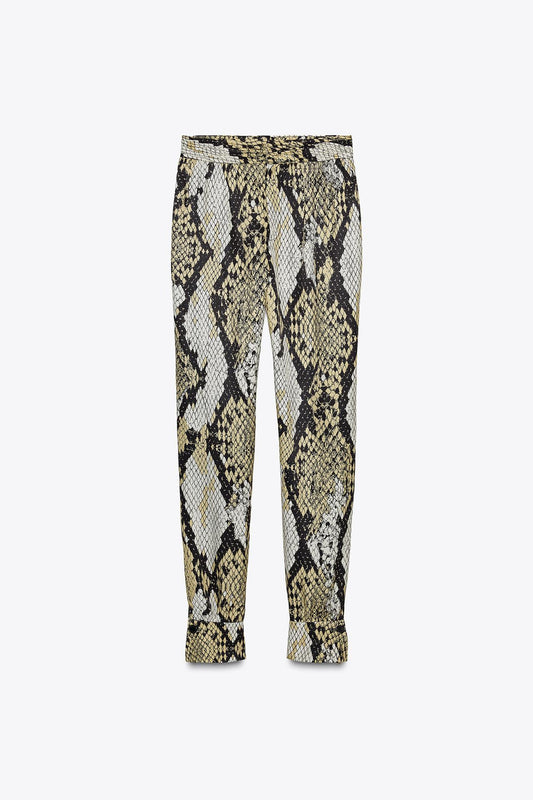 ZW Collection Animal Print Trousers